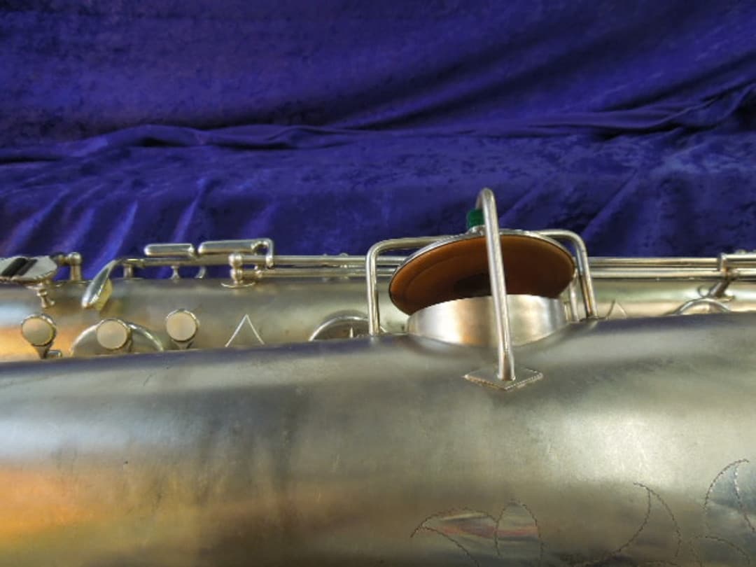 Buescher The Buescher True-Tone Silver Bass Saxophone Serial #178369