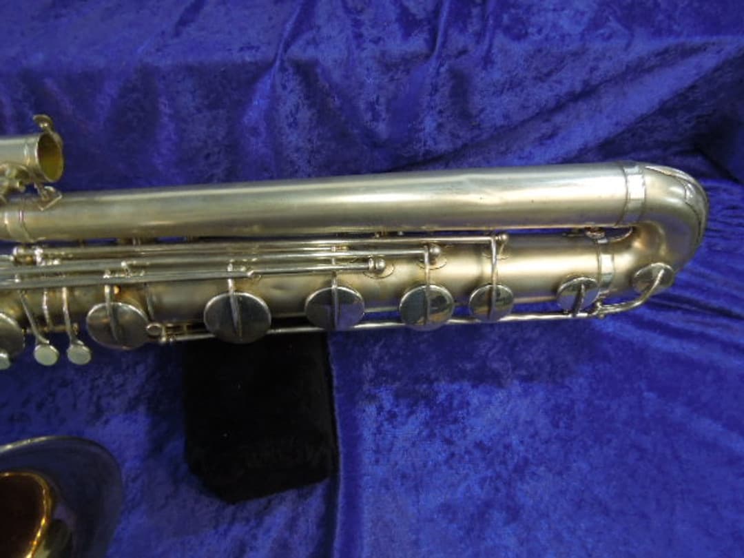 Buescher The Buescher True-Tone Silver Bass Saxophone Serial #178369