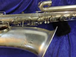 Buescher The Buescher True-Tone Silver Bass Saxophone Serial #178369 Buescher The Buescher True-Tone Silver Bass Saxophone Serial #178369