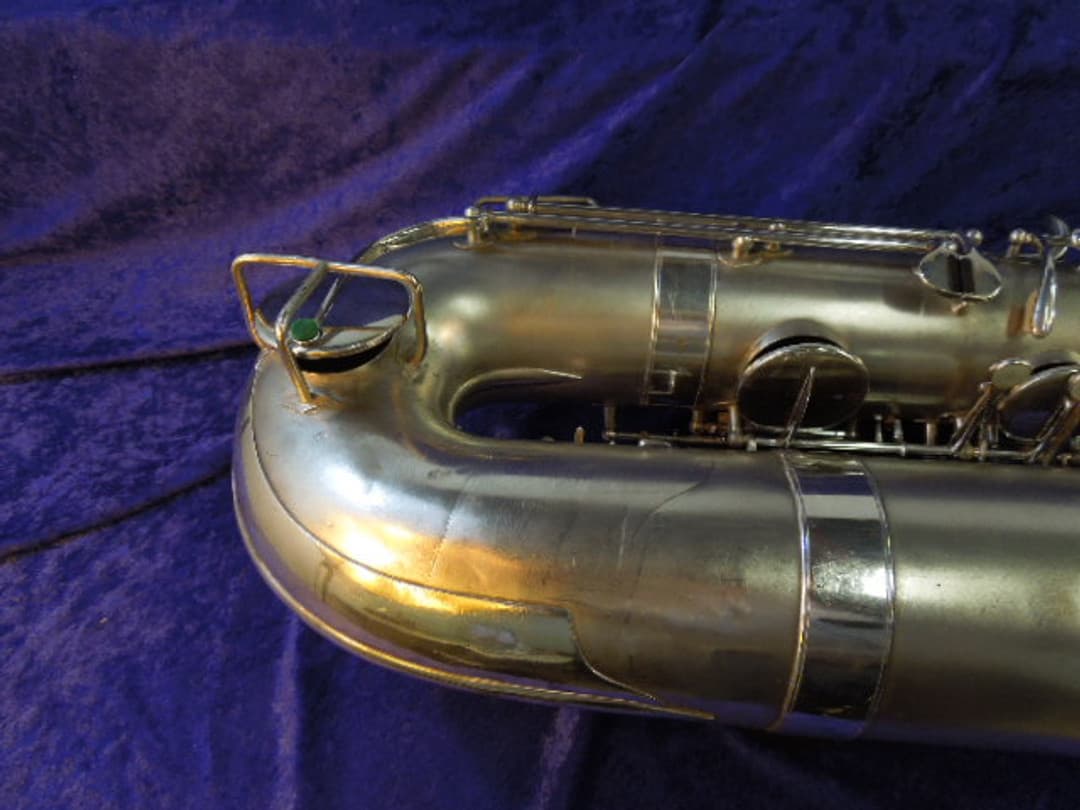 Buescher The Buescher True-Tone Silver Bass Saxophone Serial #178369