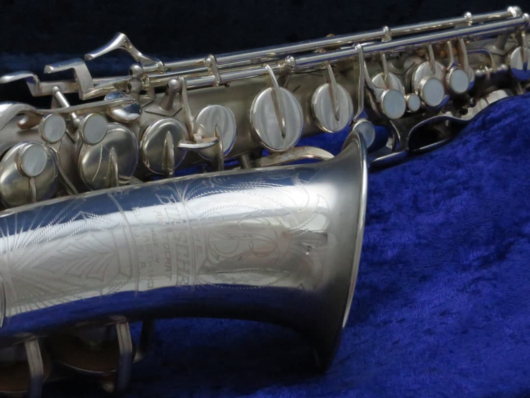 Buescher "Big B" Aristocrat True-Tone Silver Alto Saxophone 1940 Serial #292946