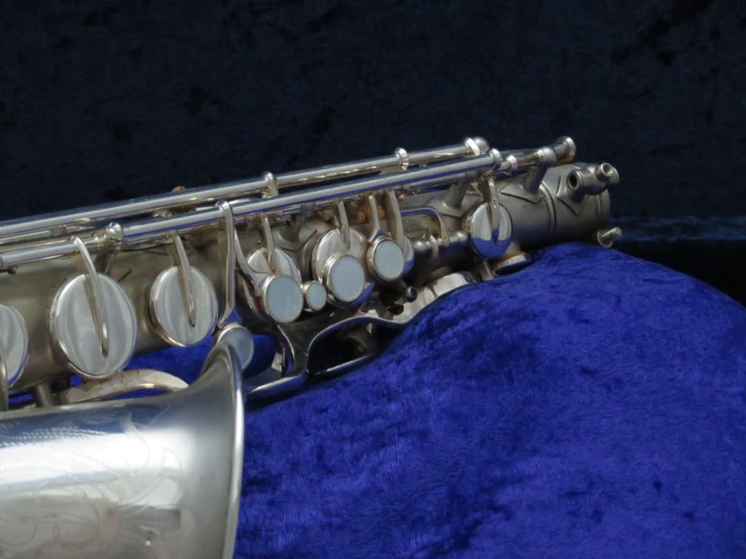 Buescher "Big B" Aristocrat True-Tone Silver Alto Saxophone 1940 Serial #292946