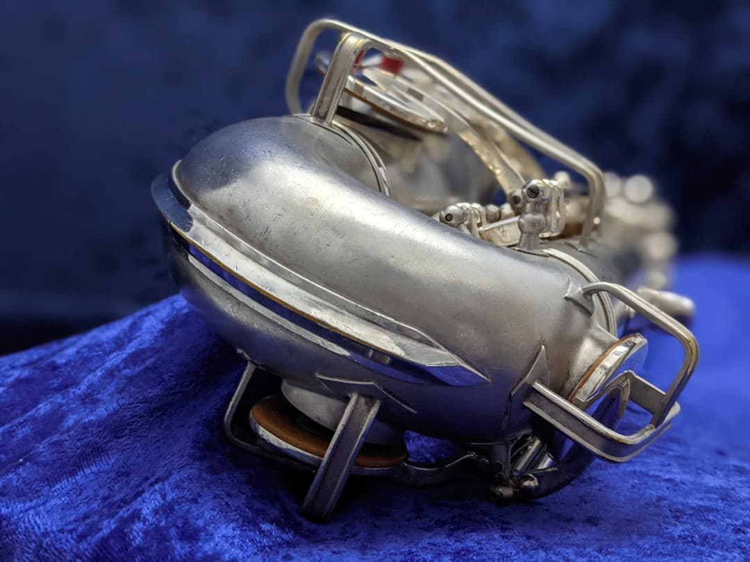 Buescher "Big B" Aristocrat True-Tone Silver Alto Saxophone 1940 Serial #292946