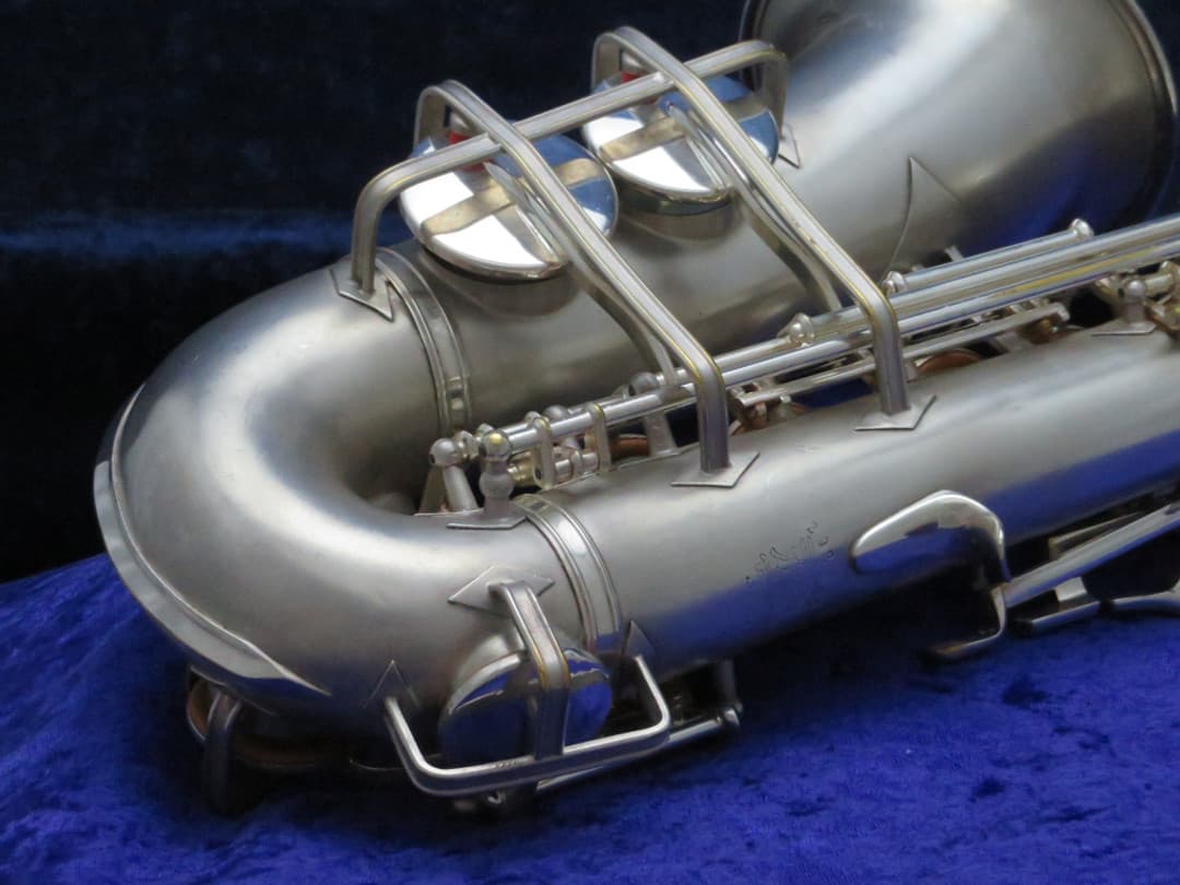Buescher "Big B" Aristocrat True-Tone Silver Alto Saxophone 1940 Serial #292946