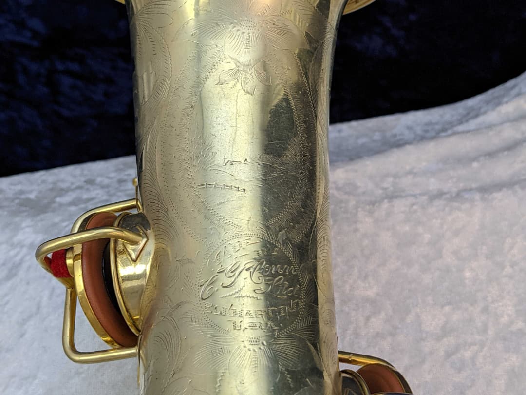 C.G. Conn New Wonder II "Chu Berry" Gold Plated Alto Saxophone 1926 Serial #M189236