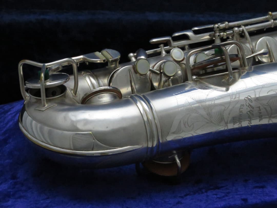C.G. Conn New Wonder II "Chu Berry" Silver Alto Saxophone 1926 Serial #M176476