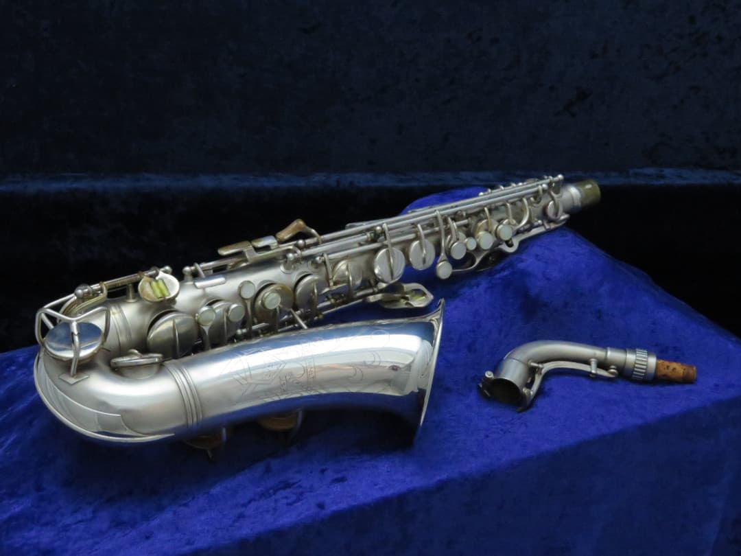 C.G. Conn 6M VIII Silver Alto Saxophone with Naked Lady 1944 Serial #309639 Overhauled