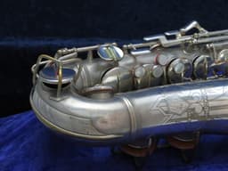 C.G. Conn Silver Alto Saxophone with Naked Lady 1935 Serial #M269360A C.G. Conn Silver Alto Saxophone with Naked Lady 1935 Serial #M269360A