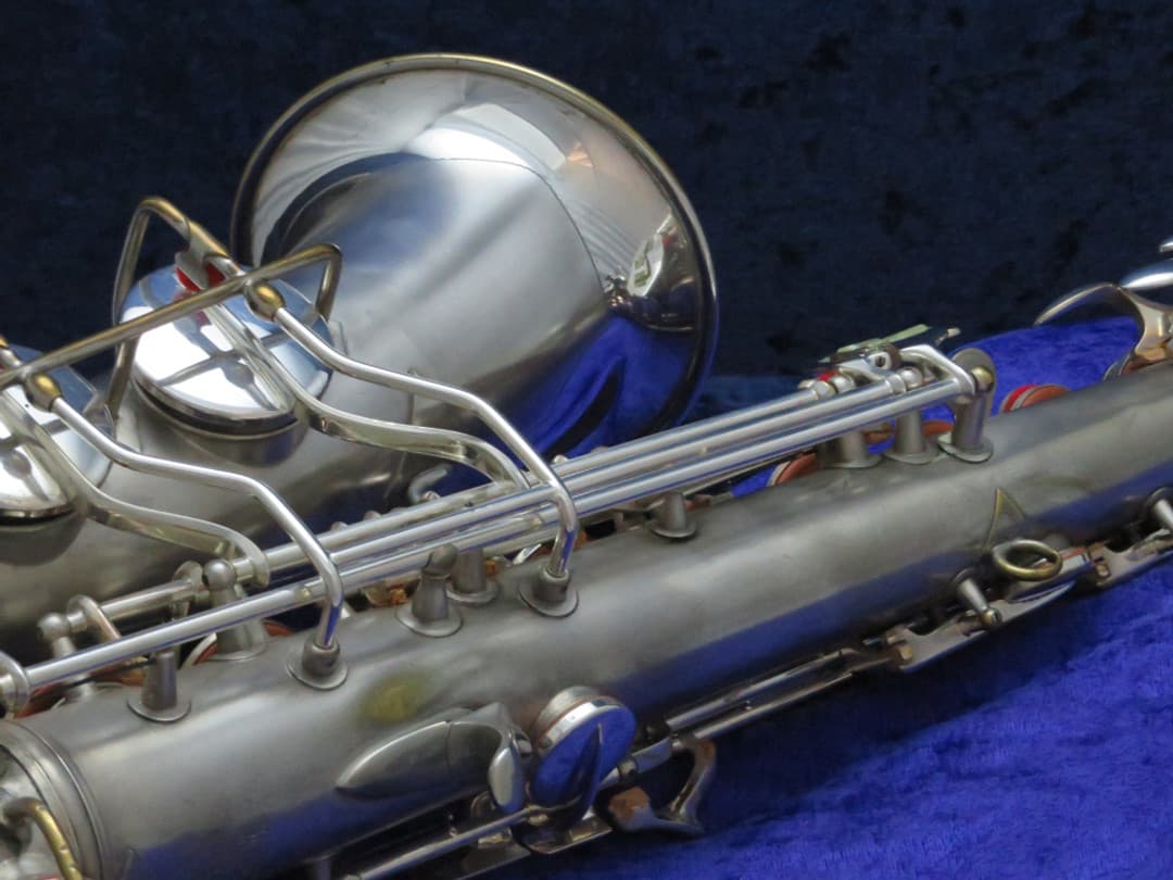 C.G. Conn Silver Alto Saxophone with Naked Lady 1935 Serial #M269360A