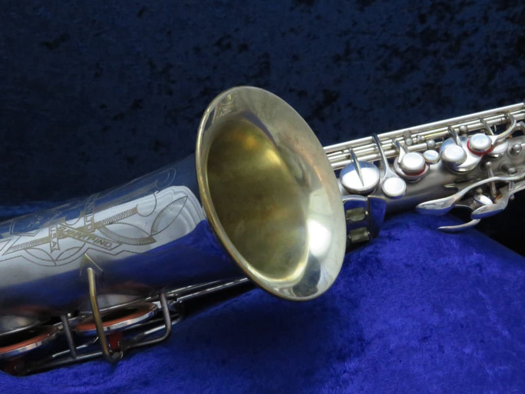 C.G. Conn Silver Alto Saxophone with Naked Lady 1935 Serial #M269360A
