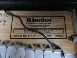 Fender Rhodes Black Top Piano Bass Serial #K610835 Fender Rhodes Black Top Piano Bass Serial #K610835