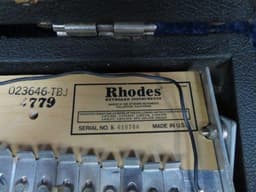 Fender Rhodes Black Top Piano Bass Serial #K610700 Fender Rhodes Black Top Piano Bass Serial #K610700