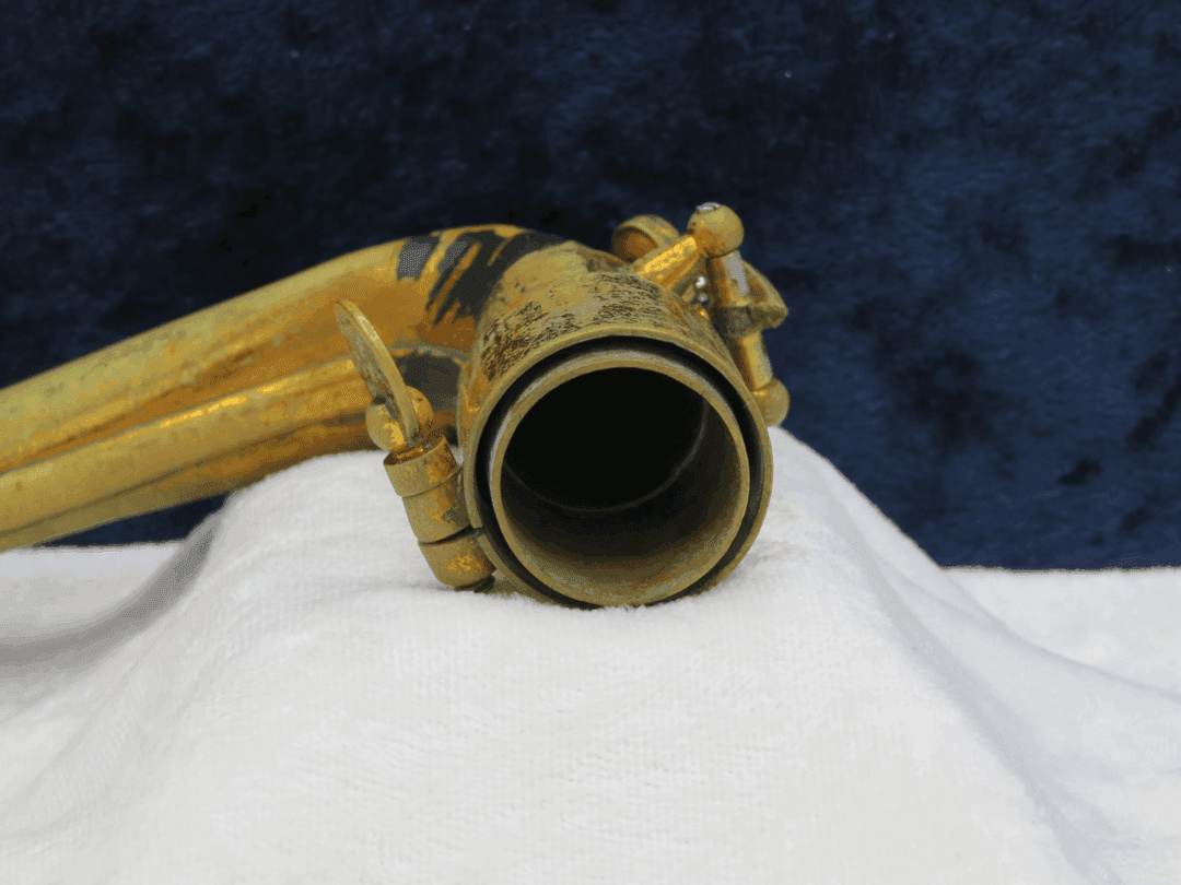 King Zephyr Baritone Saxophone Sleeve Neck Serial #isi14488