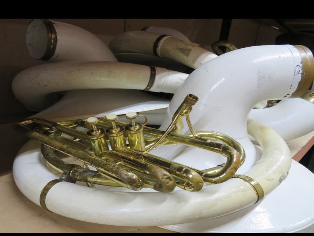 Three Fiberglass Sousaphone Lot: Conn, Holton, King