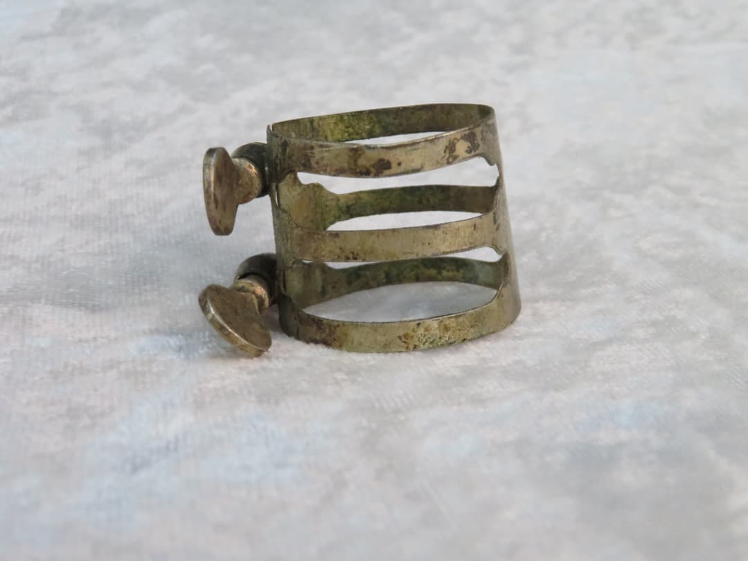 Brilhart or King Triple Band Tenor Saxophone Ligature Serial #isi8804-8