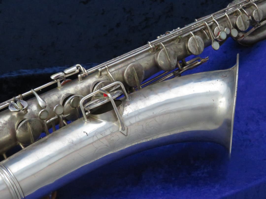 C.G. Conn New Wonder I Silver Baritone Saxophone 1918 Serial #47657 C.G. Conn New Wonder I Silver Baritone Saxophone 1918 Serial #47657