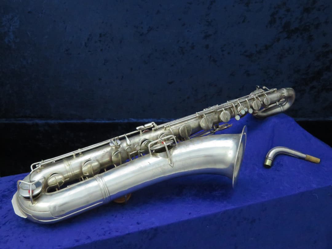 C.G. Conn New Wonder I Silver Baritone Saxophone 1918 Serial #47657