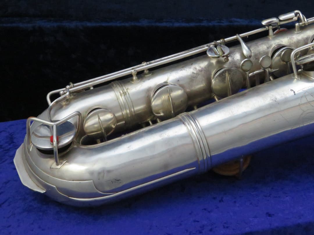 C.G. Conn New Wonder I Silver Baritone Saxophone 1918 Serial #47657