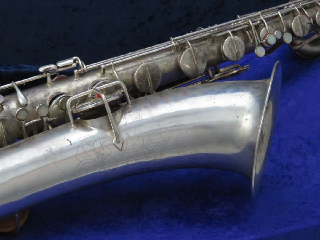 C.G. Conn New Wonder I Silver Baritone Saxophone 1918 Serial #47657