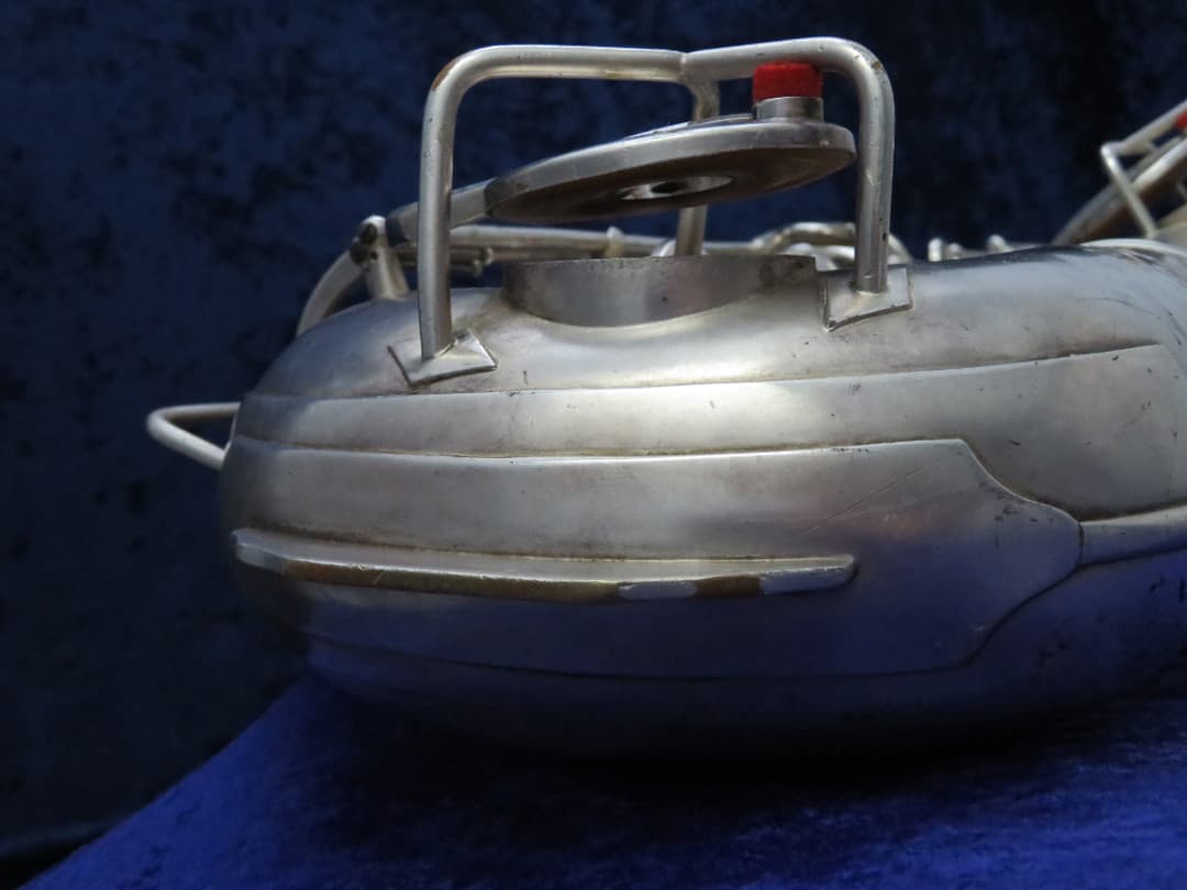 C.G. Conn New Wonder I Silver Baritone Saxophone 1918 Serial #47657