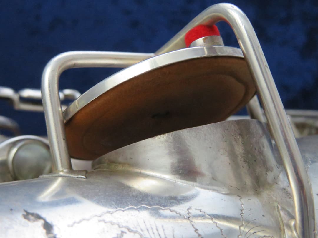 C.G. Conn New Wonder I Silver Baritone Saxophone 1918 Serial #47657