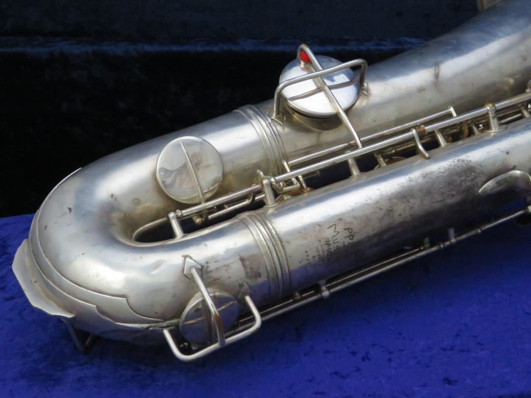 C.G. Conn New Wonder I Silver Baritone Saxophone 1918 Serial #47657