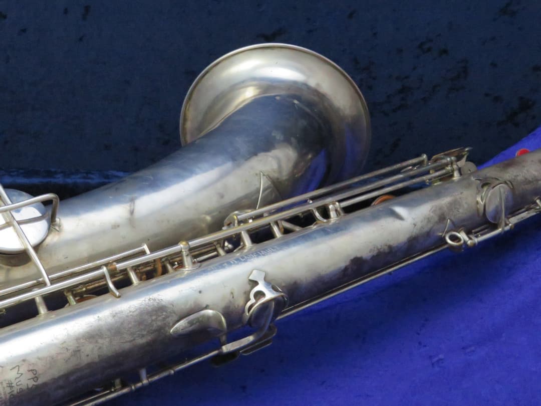 C.G. Conn New Wonder I Silver Baritone Saxophone 1918 Serial #47657