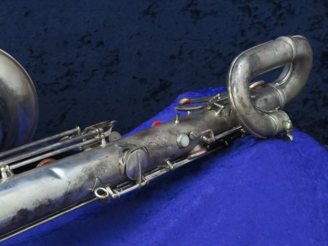 C.G. Conn New Wonder I Silver Baritone Saxophone 1918 Serial #47657