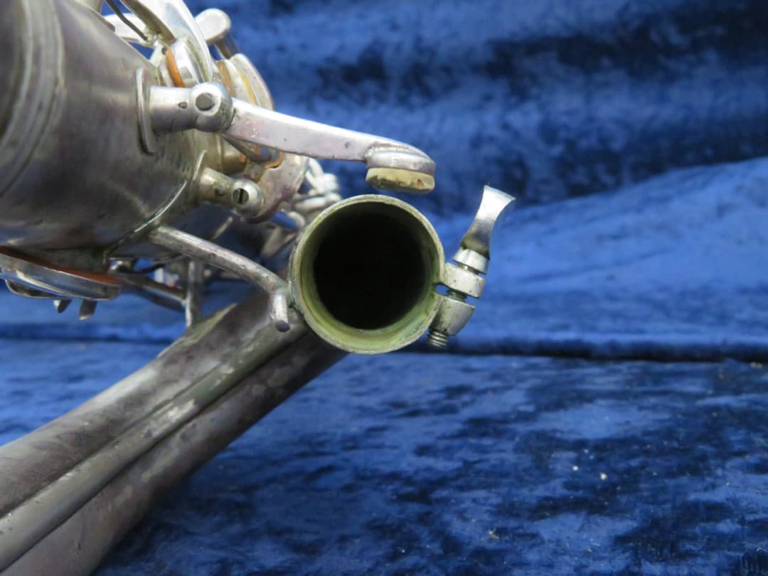 C.G. Conn New Wonder I Silver Baritone Saxophone 1918 Serial #47657