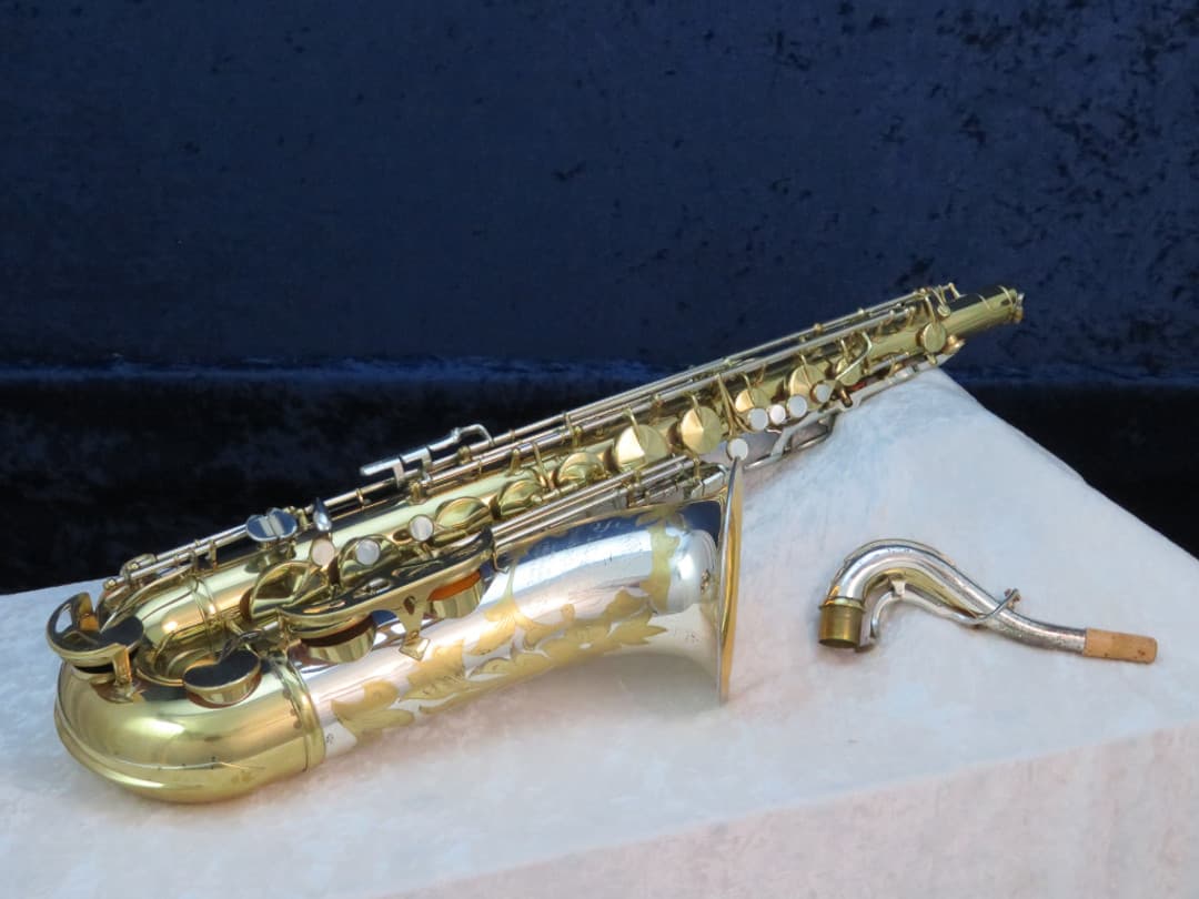 King Super 20 Silversonic Two Tone Tenor Saxophone 1970's Serial #460936