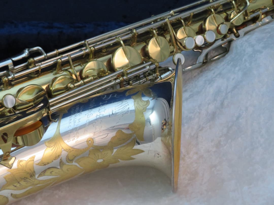 King Super 20 Silversonic Two Tone Tenor Saxophone 1970's Serial #460936