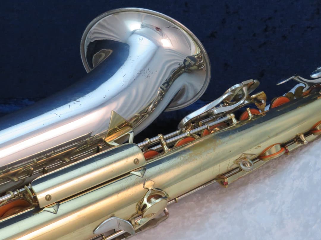 King Super 20 Silversonic Two Tone Tenor Saxophone 1970's Serial #460936
