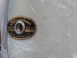 Slingerland 16 x 16 Marine Pearl Wood Kick Drum Serial #163918 Slingerland 16 x 16 Marine Pearl Wood Kick Drum Serial #163918