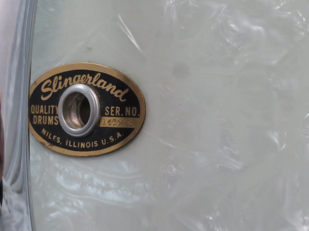 Slingerland 16 x 16 Marine Pearl Wood Kick Drum Serial #163918