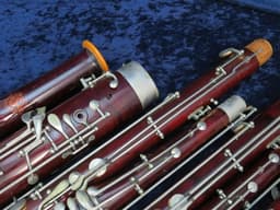 Pair of Wood Bassoons Schreiber Serial #4049 and Schreiber Serial #5571 Pair of Wood Bassoons Schreiber Serial #4049 and Schreiber Serial #5571
