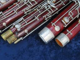 Pair of Wood Bassoons Schreiber Serial #4049 and Schreiber Serial #5571 Pair of Wood Bassoons Schreiber Serial #4049 and Schreiber Serial #5571