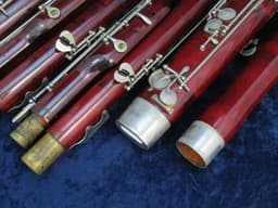 Pair of Wood Bassoons Schreiber Serial #4049 and Schreiber Serial #5571 Pair of Wood Bassoons Schreiber Serial #4049 and Schreiber Serial #5571