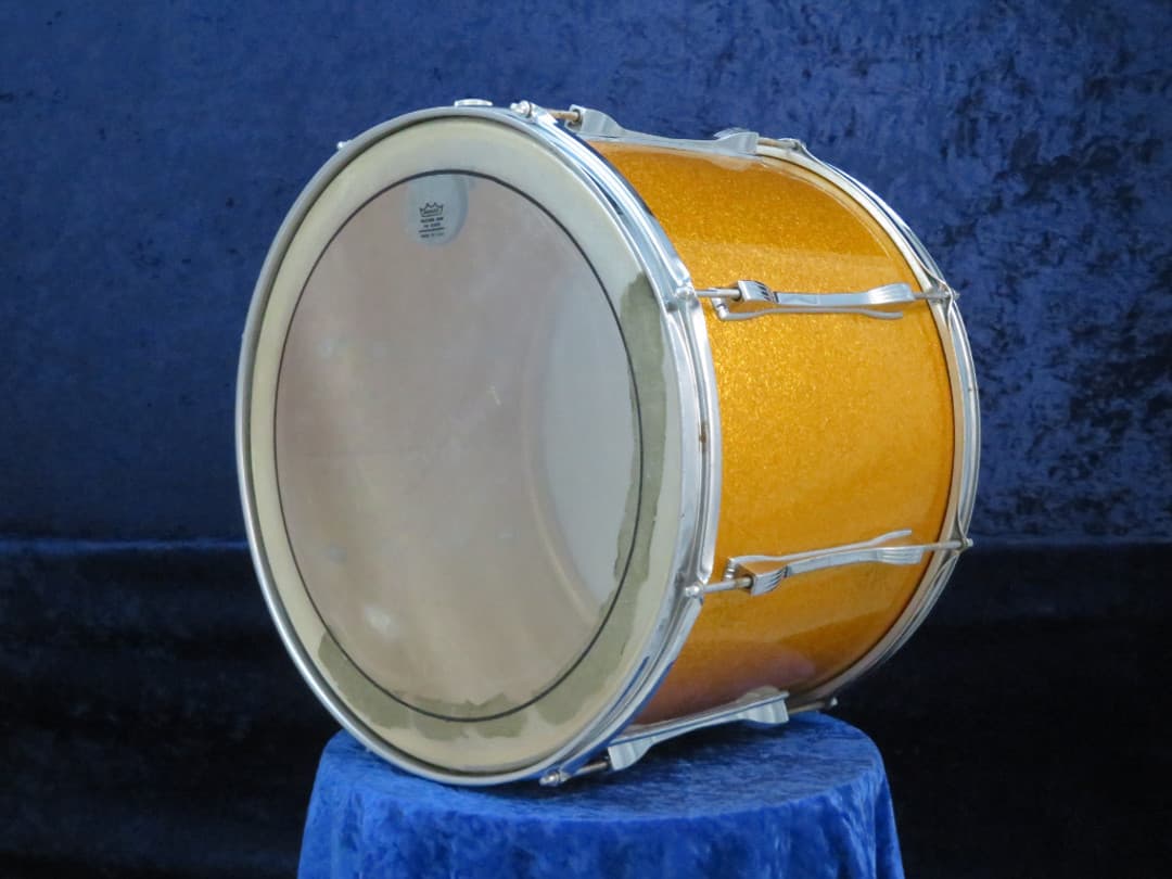 Ludwig No. 1167 12 x 17 Sparkling Gold Pearl Wood Tenor Drum Serial #isi11124