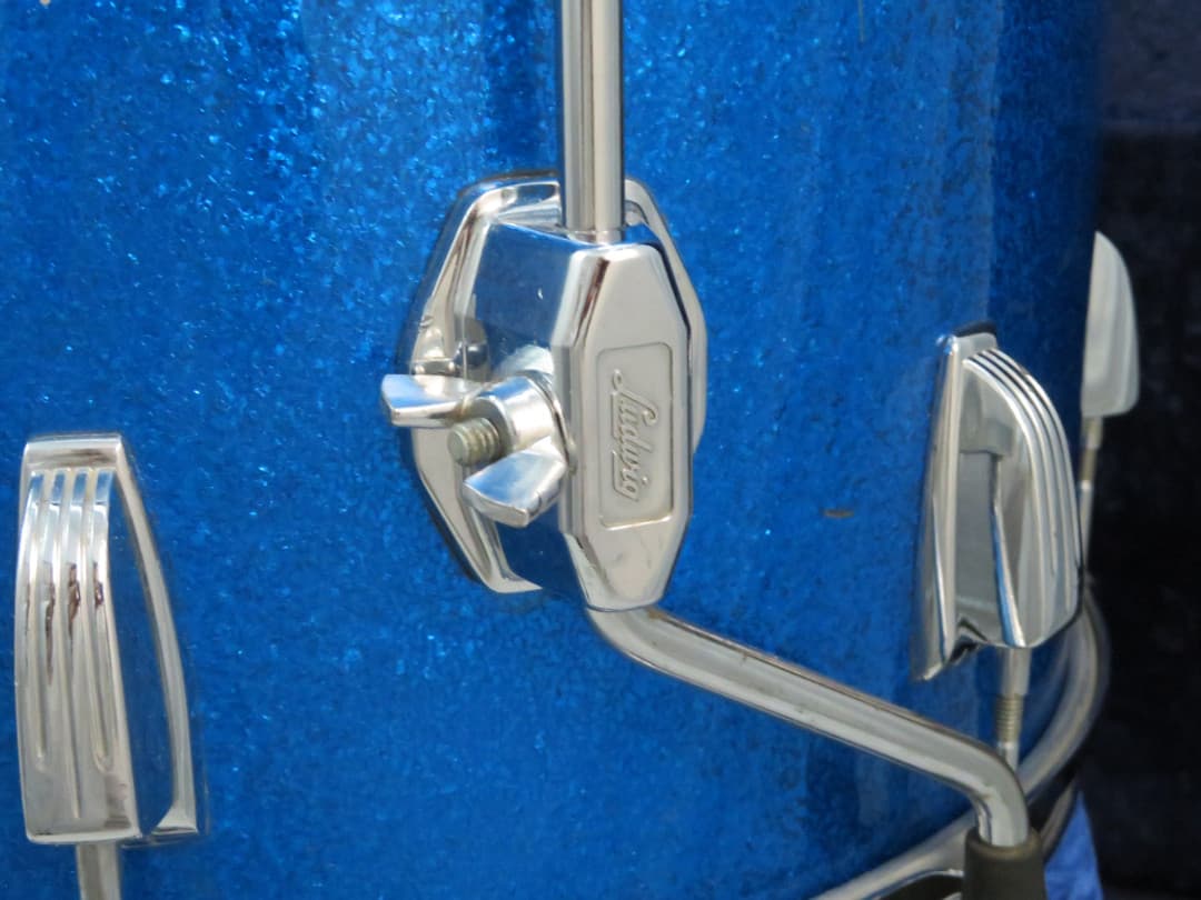 Ludwig 16 x 16 Sparkling Blue Pearl Wood Floor Tom Serial #384428