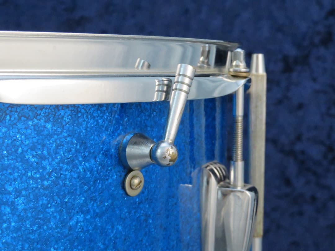 Ludwig 16 x 16 Sparkling Blue Pearl Wood Floor Tom Serial #384428