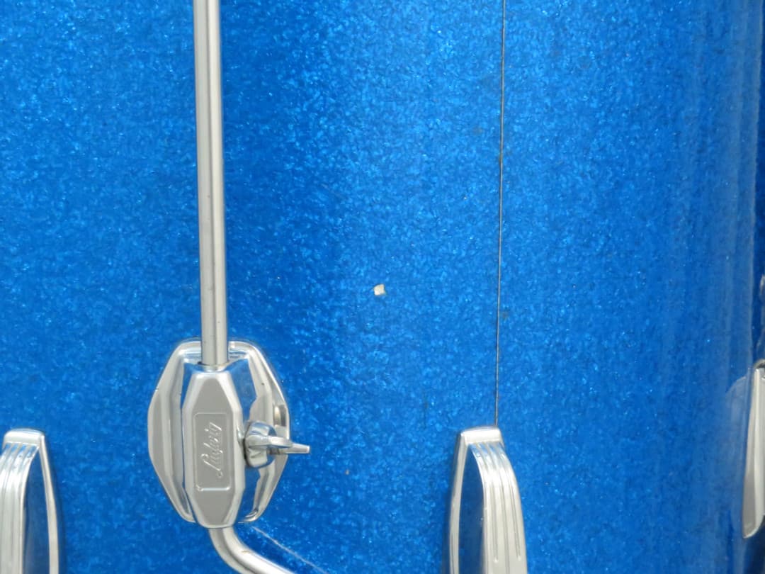 Ludwig 16 x 16 Sparkling Blue Pearl Wood Floor Tom Serial #384428