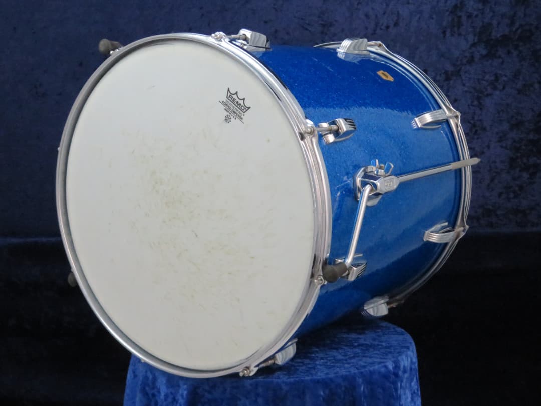 Ludwig 16 x 16 Sparkling Blue Pearl Wood Floor Tom Serial #384428