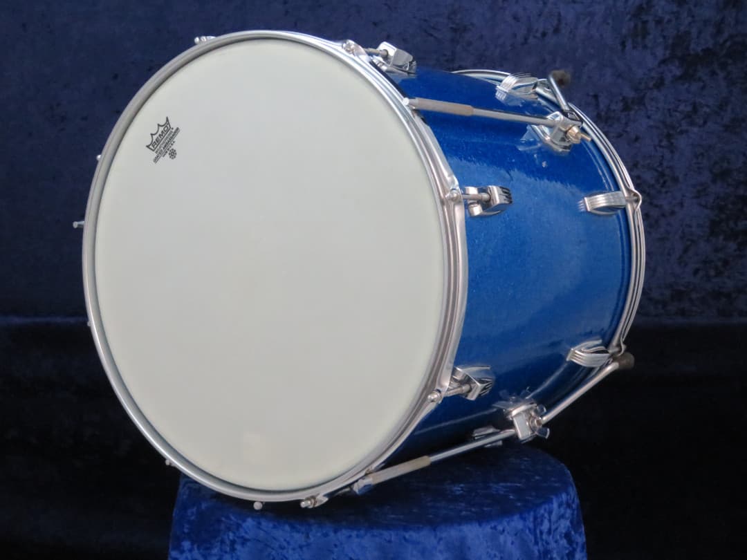 Ludwig 16 x 16 Sparkling Blue Pearl Wood Floor Tom Serial #384428
