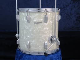 Rogers Holiday Model 14 x 14 White Marine Pearl Wood Floor Tom Serial #72507 Rogers Holiday Model 14 x 14 White Marine Pearl Wood Floor Tom Serial #72507