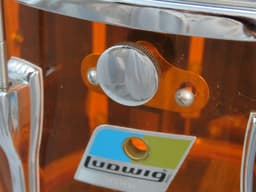 Ludwig 12 x 15 Amber Vistalite Marching Snare Drum Serial #1744332 Ludwig 12 x 15 Amber Vistalite Marching Snare Drum Serial #1744332