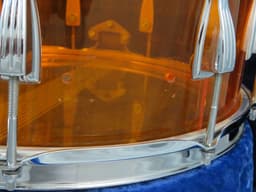 Ludwig 12 x 15 Amber Vistalite Marching Snare Drum Serial #1744332 Ludwig 12 x 15 Amber Vistalite Marching Snare Drum Serial #1744332