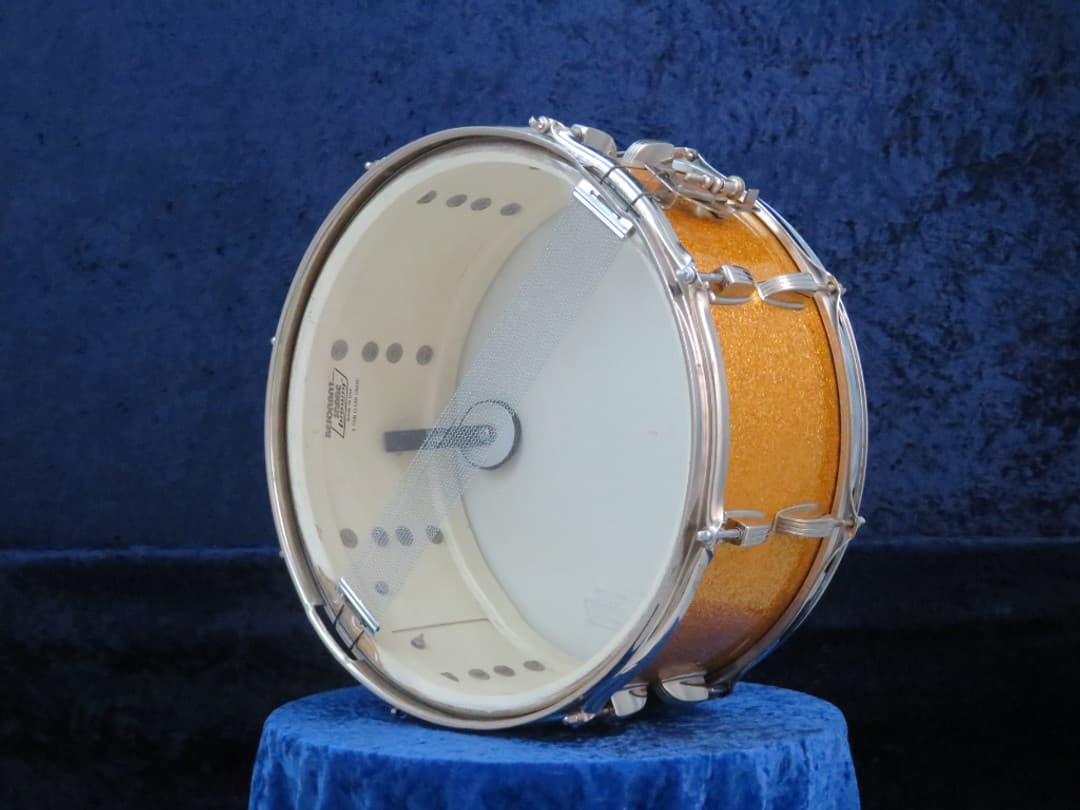 Ludwig 6.5 x 15 Sparkling Gold Pearl Wood Snare Drum Serial #isi8284