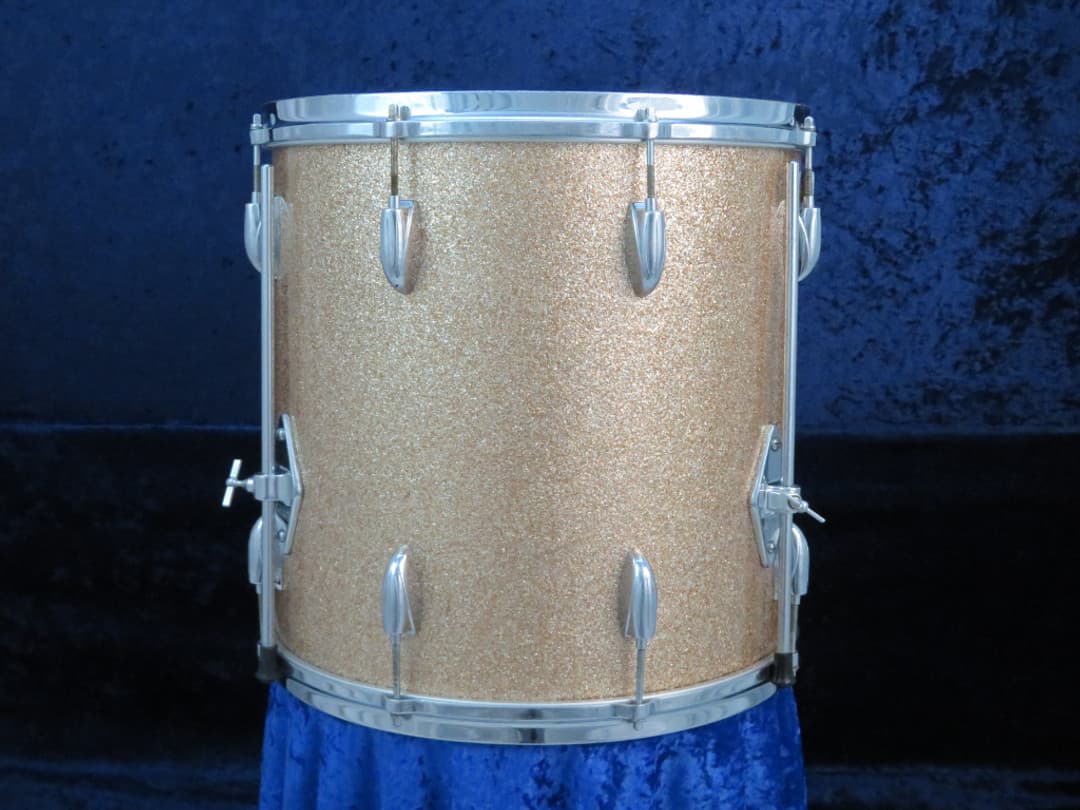 Gretsch 16 x 16 Champagne Sparkle Wood Floor Tom Serial #isi11120