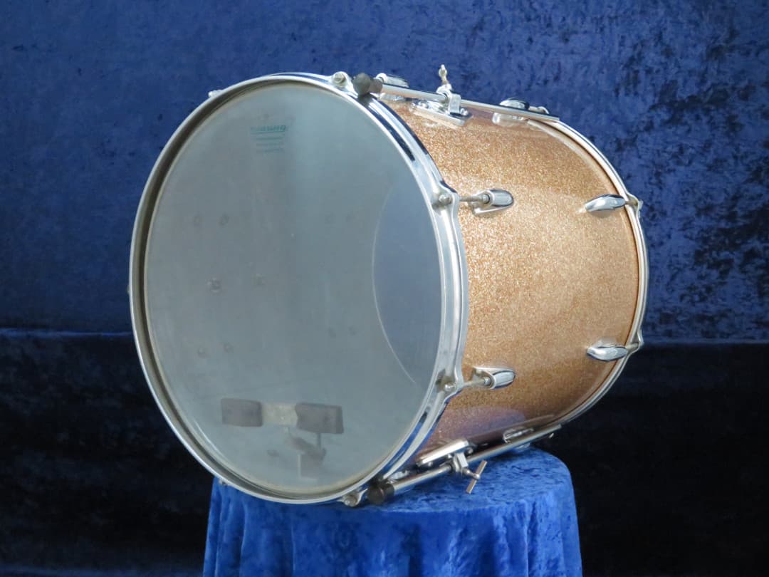 Gretsch 16 x 16 Champagne Sparkle Wood Floor Tom Serial #isi11120