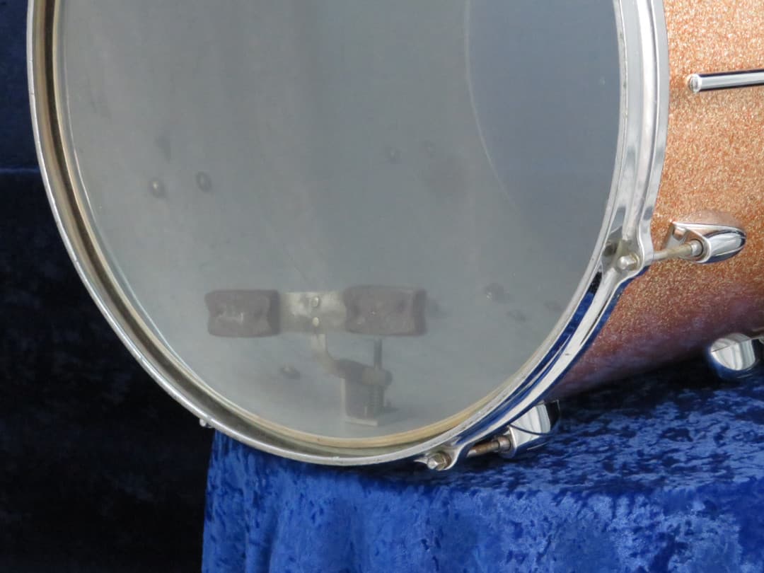 Gretsch 16 x 16 Champagne Sparkle Wood Floor Tom Serial #isi11120
